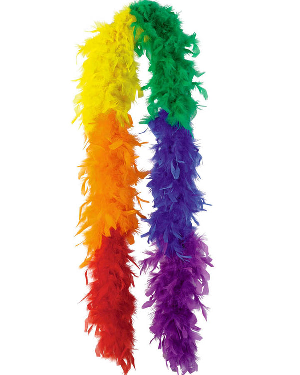 Deluxe Rainbow Feather Boa