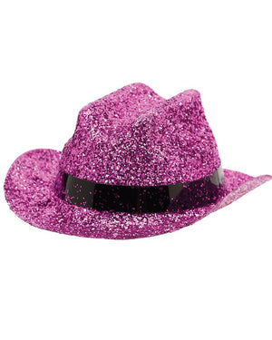 Pink Mini Glitter Cowboy Hat