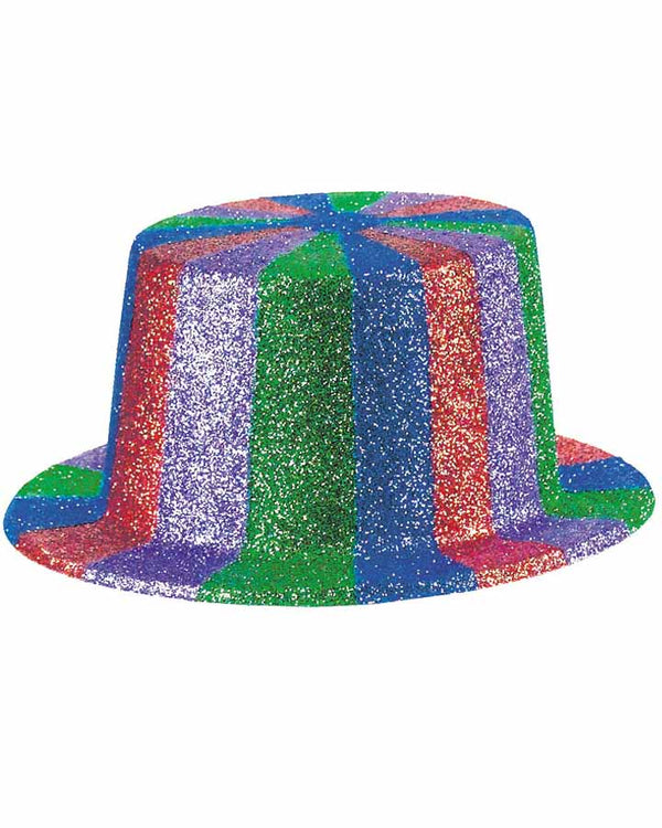 Rainbow Glitter Top Hat
