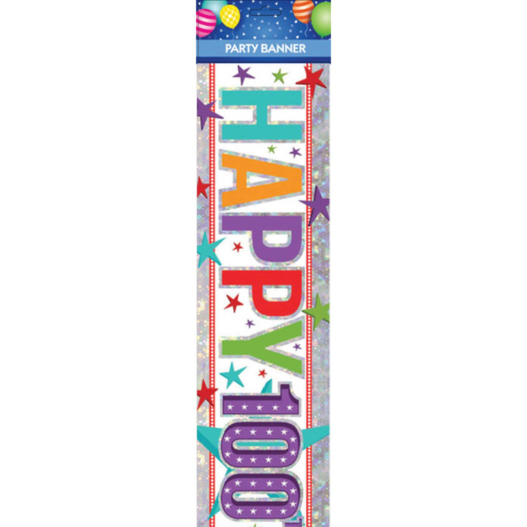 BNR Multi Happy 100th Birthday Banner