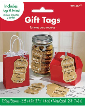 Christmas Craft Gift Tags Pack of 12