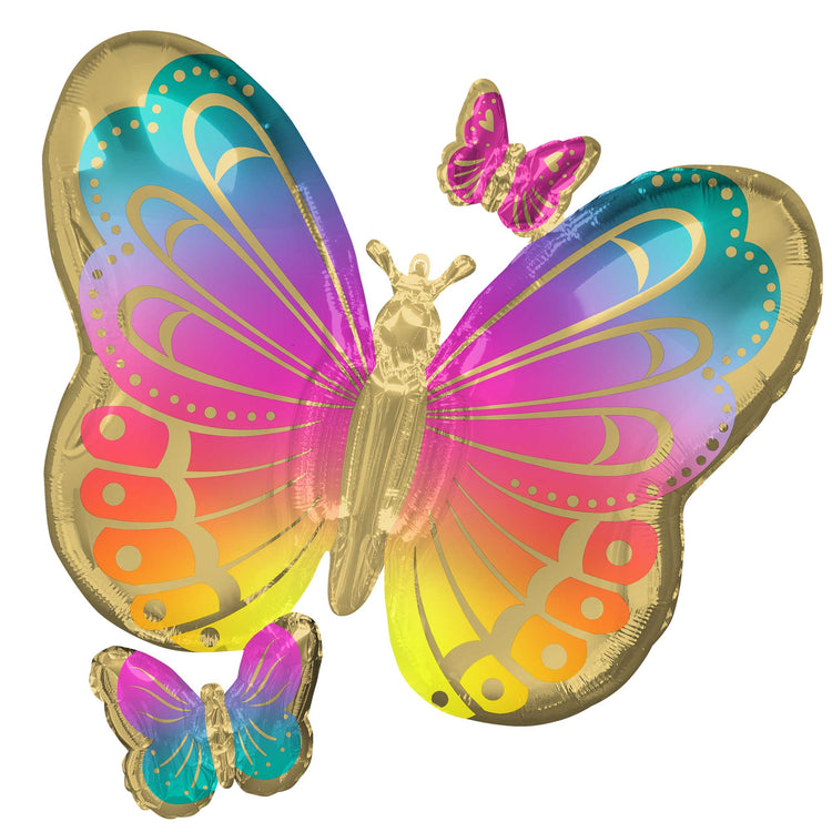 SuperShape Colourful Butterflies Balloon