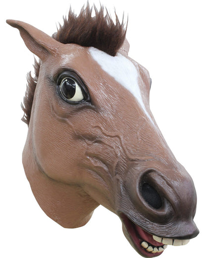Brown Horse Head Deluxe Mask