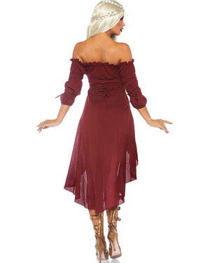 Rust Gauze Peasant Dress Womens Costume