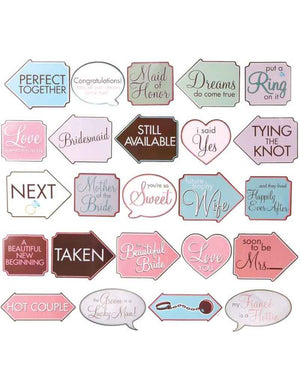 Bridal Shower Photo Props Pack of 12