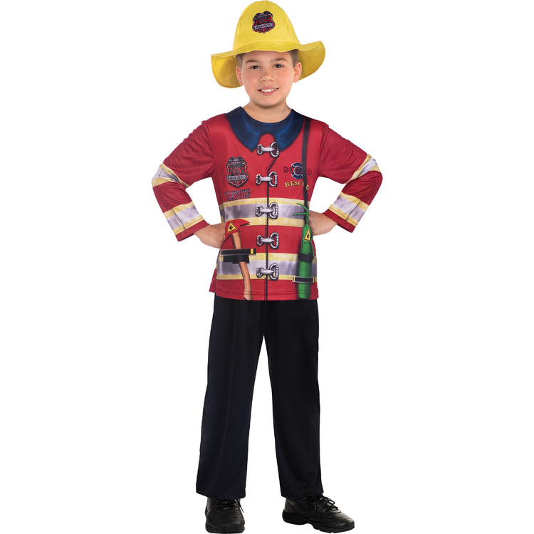 Sustainable Fire Fighter Boys Costume 3-4 Years