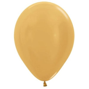 Sempertex 30cm Metallic Gold Latex Balloons 570 - 50PK