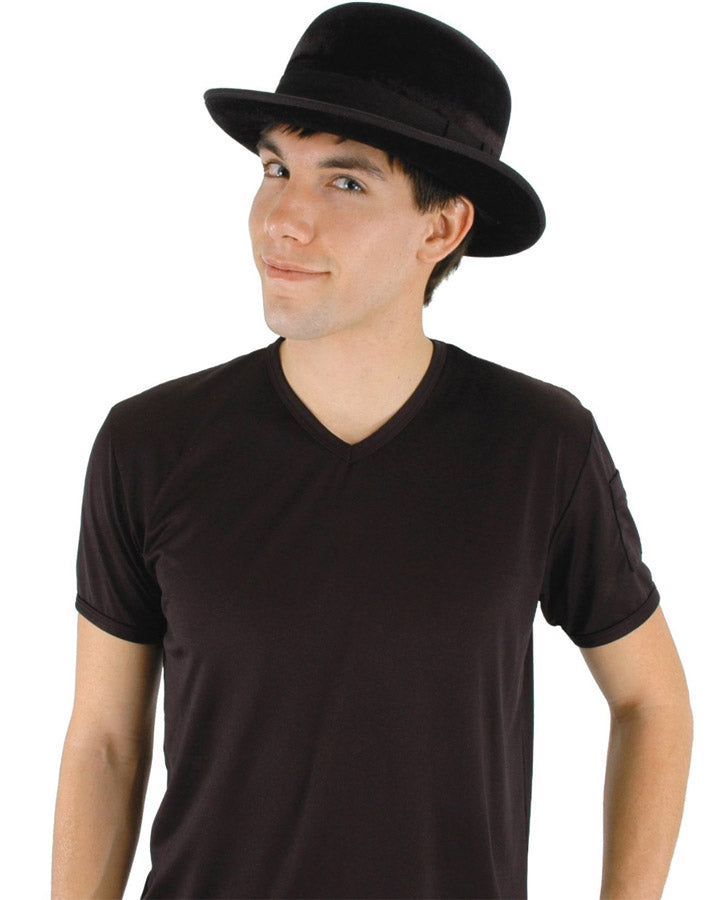 20s Black Bowler Deluxe Hat