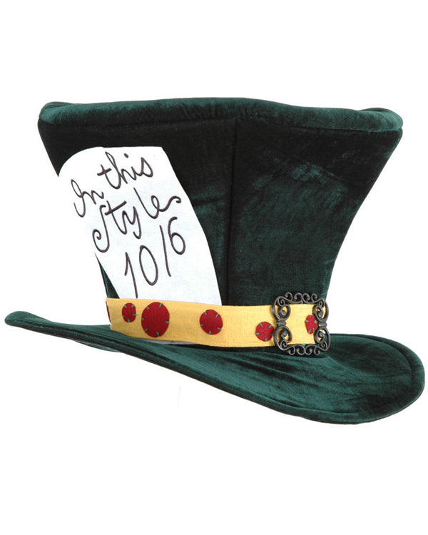 Alice in Wonderland The Mad Hatter Green Adult Hat