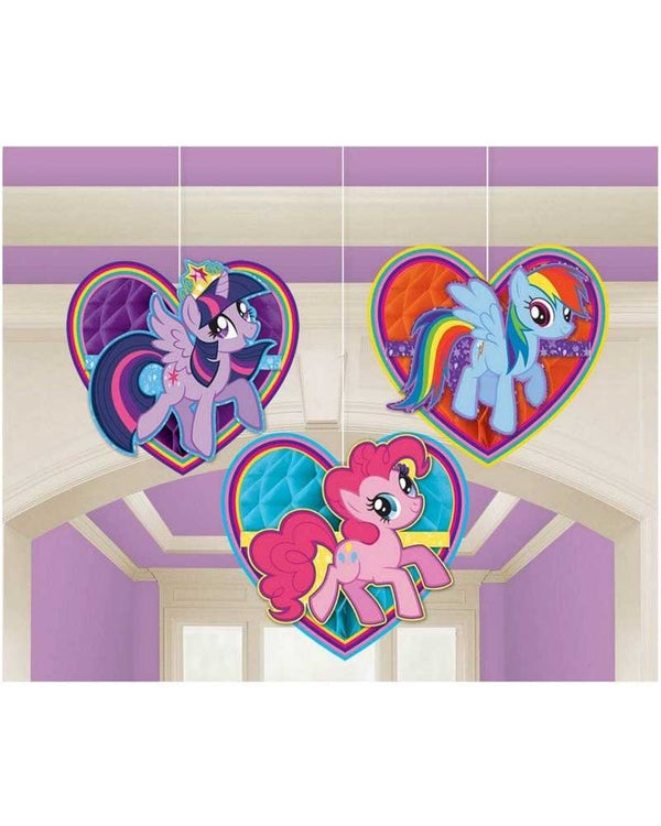 My Little Pony Honeycomb Decorations Pack of 3