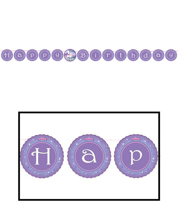 Unicorn Fantasy Happy Birthday Banner