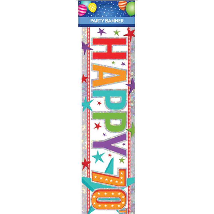 BNR Multi Happy 70th Birthday Banner