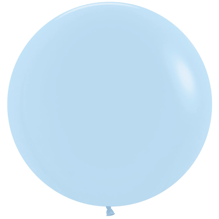 Sempertex 60cm Pastel Matte Blue Latex Balloons 640 10PK