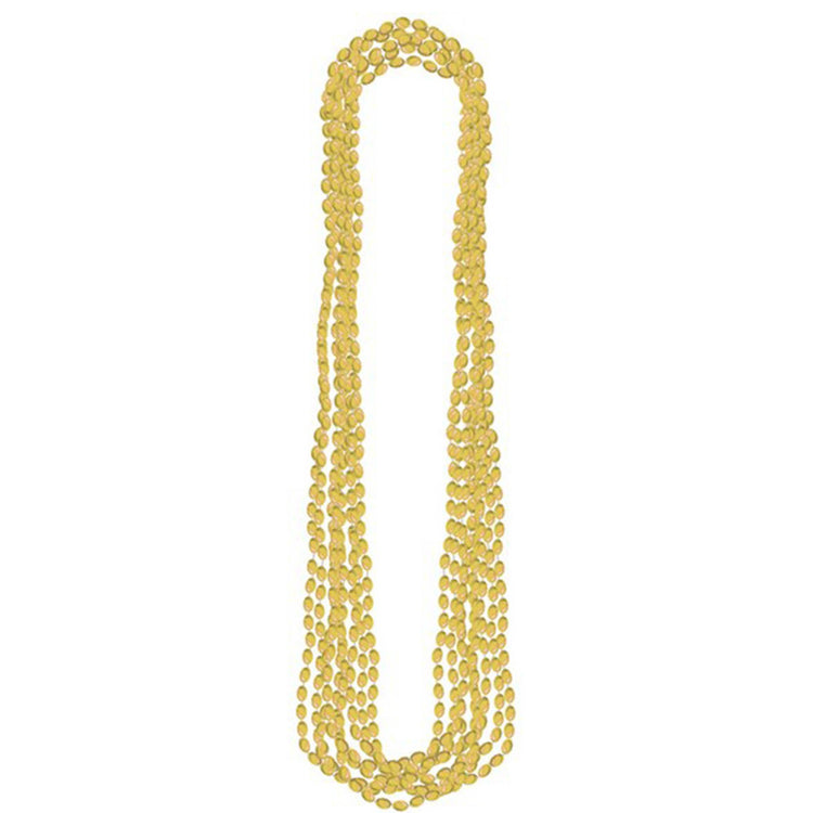 Team Spirit Gold Metallic Necklace Pack of 8