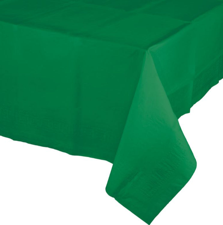 Emerald Green Tablecover Tissue & Plastic Back 137cm x 274cm