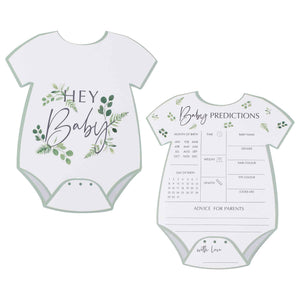 Botanical Baby Prediction Cards Baby Shower Game