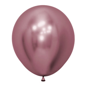 Sempertex 45cm Metallic Reflex Pink Latex Balloons 909, 6PK Pack of 6
