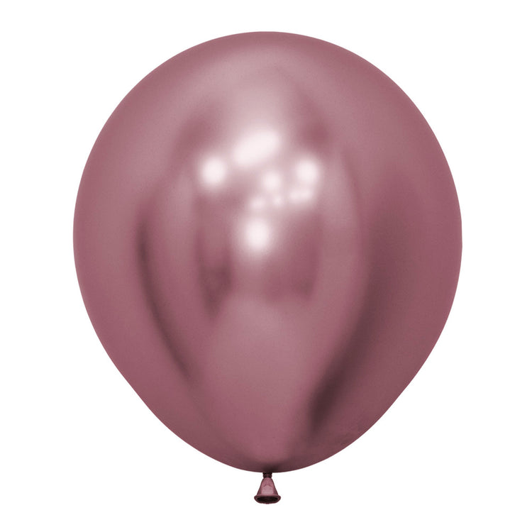 Sempertex 45cm Metallic Reflex Pink Latex Balloons 909 6PK Pack of 6
