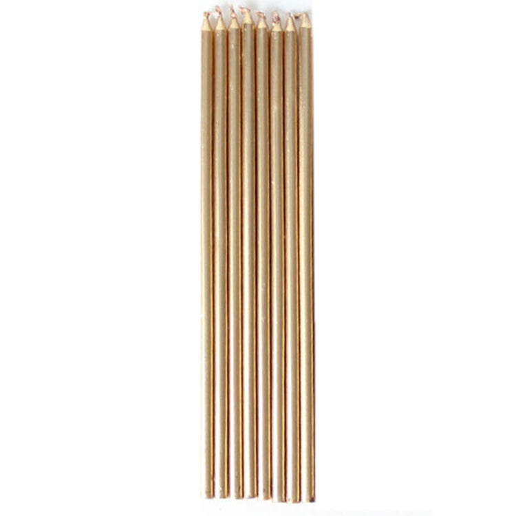 Gold Taper Candles Pack of 10