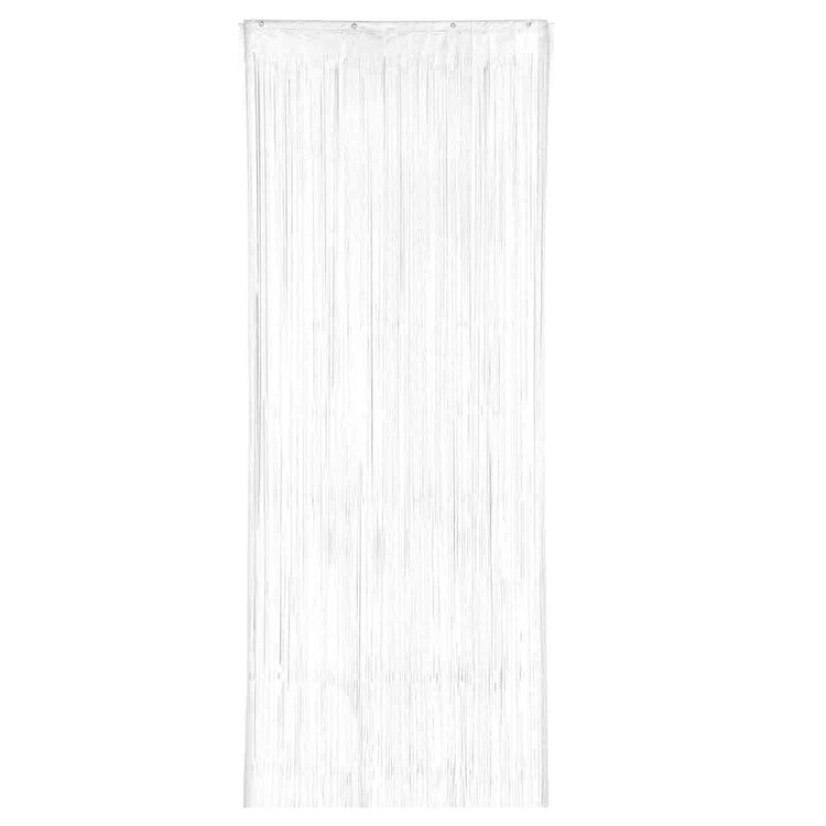 Christmas White Metallic Foil Door Curtain