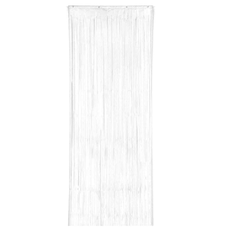 White Metallic Foil Door Curtain