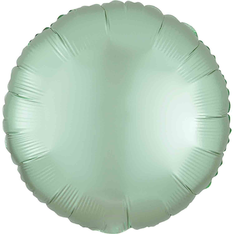 45cm Standard HX Satin Luxe Mint Green Circle Balloon