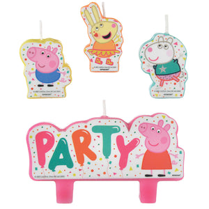 Peppa Pig Confetti Party Candle Set Pack of 4