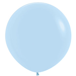 Sempertex 90cm Pastel Matte Blue Latex Balloons 640 2PK Pack of 2
