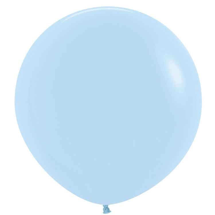 Sempertex 90cm Pastel Matte Blue Latex Balloons 640 2PK Pack of 2