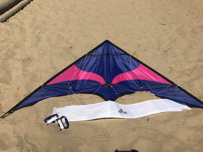 Blue and Purple Stunt Kite