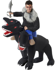 3 Headed Dog Ride On Inflatable Adult Halloween Costume