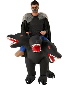 3 Headed Dog Ride On Inflatable Adult Halloween Costume