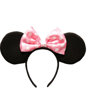 Disney Minnie Mouse Ears Headband with Pink Bow