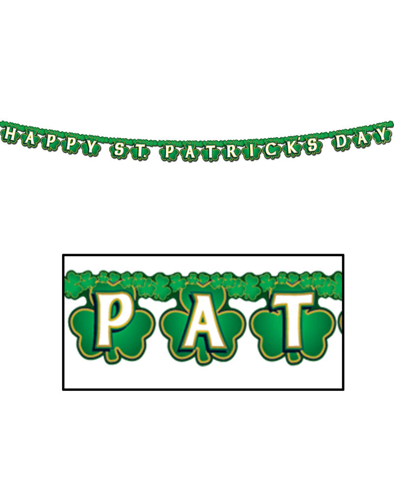 Happy St Patricks Day Shamrock Banner
