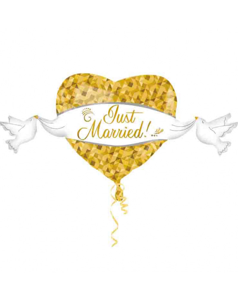 Just Married Supershape Foil Balloon 104cm