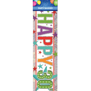 BNR Multi Happy 30th Birthday Banner