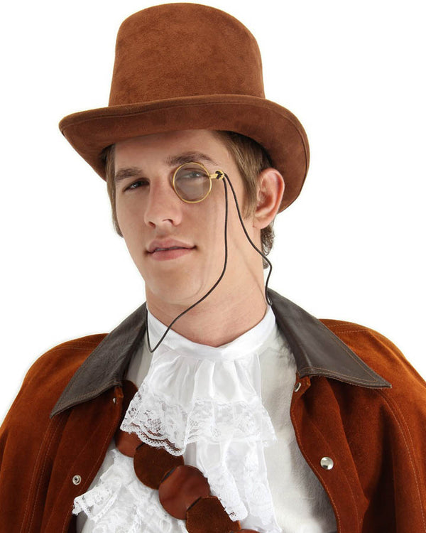 Steampunk Gold Monocle with Clear Lens