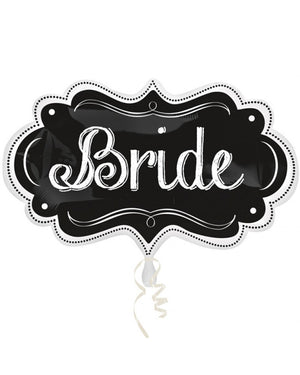 Chalkboard Bride Supershape Foil Balloon 69cm
