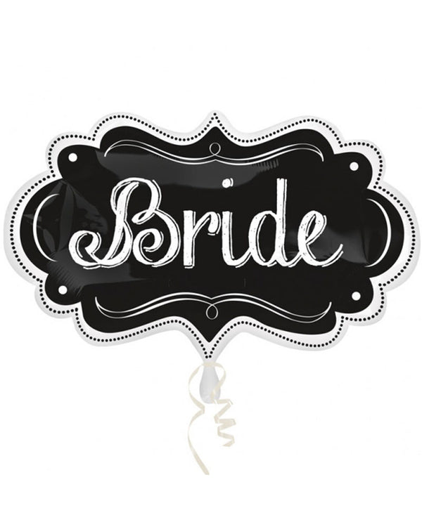 Chalkboard Bride Supershape Foil Balloon 69cm