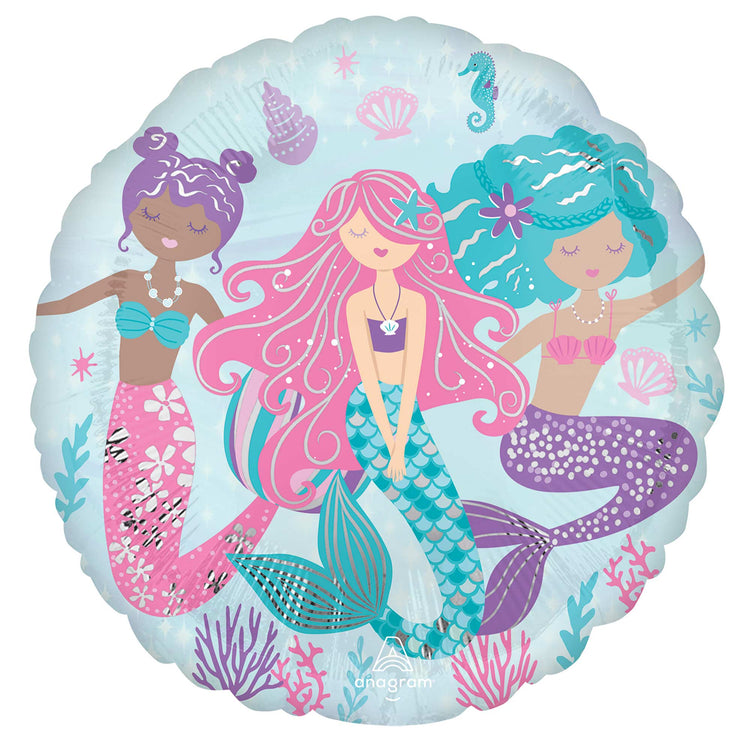 45cm Standard HX Shimmering Mermaid Balloon