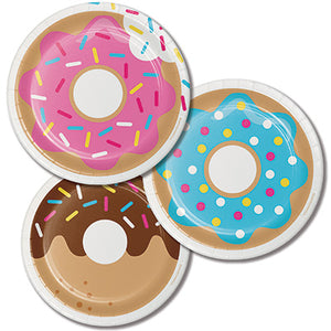 Donut Time Assorted 18cm Lunch Plates Pack of 8
