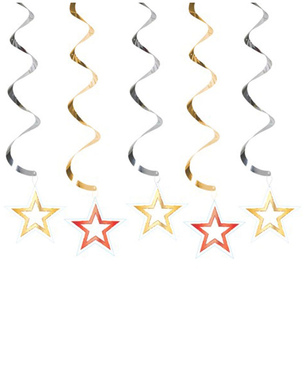 Hollywood Lights Hanging Decorations Pack of 5