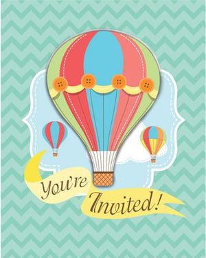 Up Up and Away Invitations Pack of 8