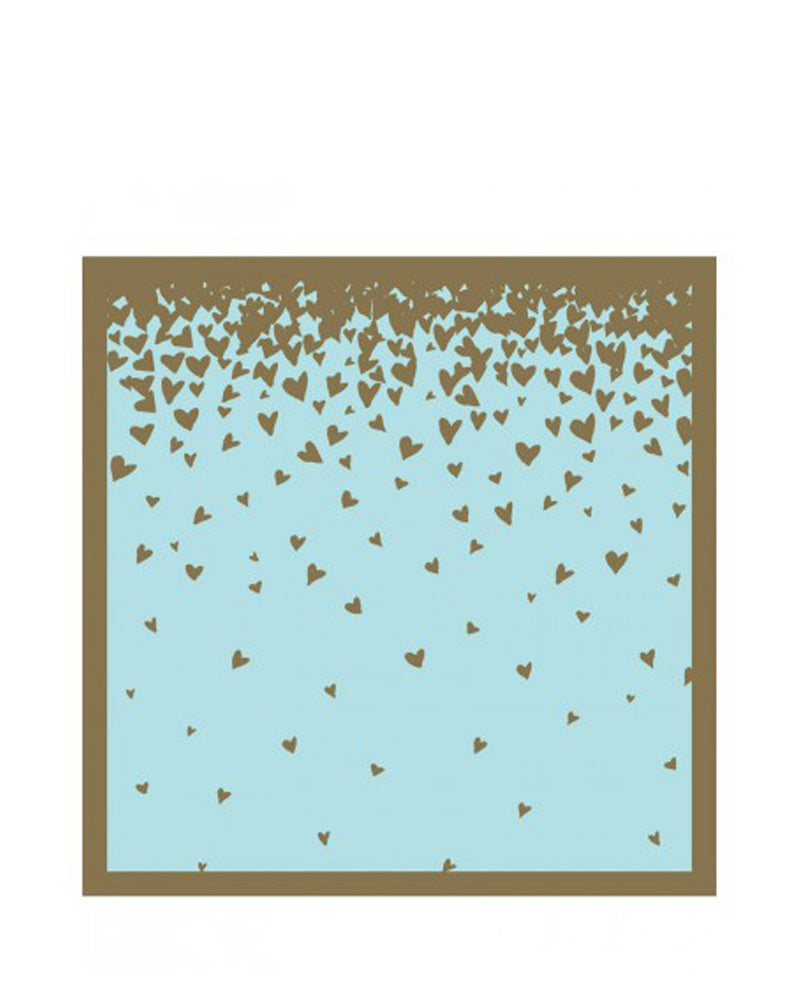 Gilded Geo Hearts Pink and Blue Lunch Napkins Pack of 16