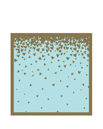 Gilded Geo Hearts Pink and Blue Lunch Napkins Pack of 16