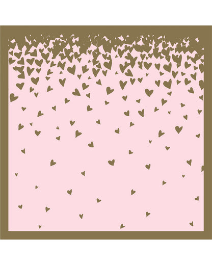 Gilded Geo Hearts Pink and Blue Lunch Napkins Pack of 16