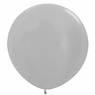 Sempertex 90cm Satin Pearl Silver Latex Balloons 481 2PK Pack of 2