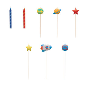 Blast Off Birthday Candle Set Pack of 8