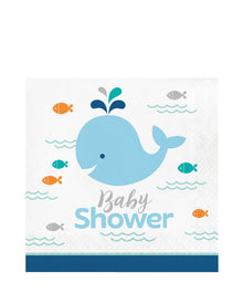 Lil Spout Blue Baby Shower Lunch Napkins Pack of 16