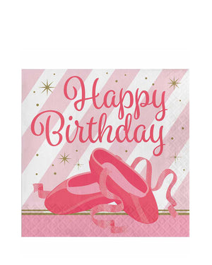 Twinkle Toes Happy Birthday Luncheon Napkins Pack Of 16